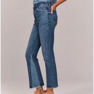 Abercrombie & Fitch The Kick Flare Ultra High Rise Jeans Size 25 0L Two Tone